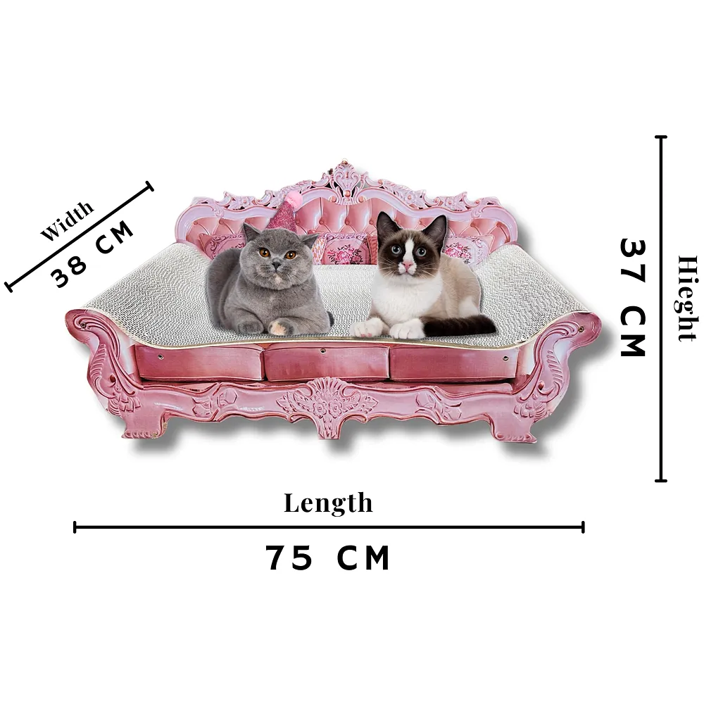 Large Cat Sofa Scratch Pads Pet Bed Chair Ball Toy 75 x 38 x 37 cm