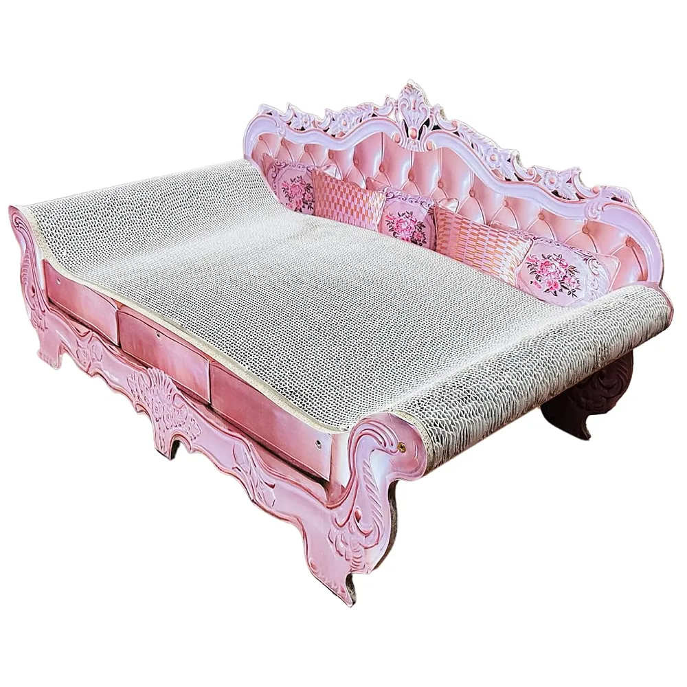 Large Cat Sofa Scratch Pads Pet Bed Chair Ball Toy 75 x 38 x 37 cm