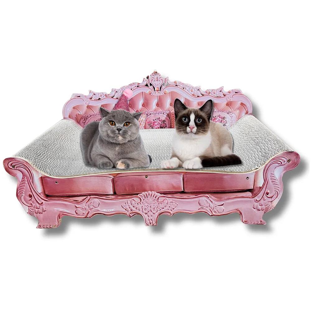 Large Cat Sofa Scratch Pads Pet Bed Chair Ball Toy 75 x 38 x 37 cm