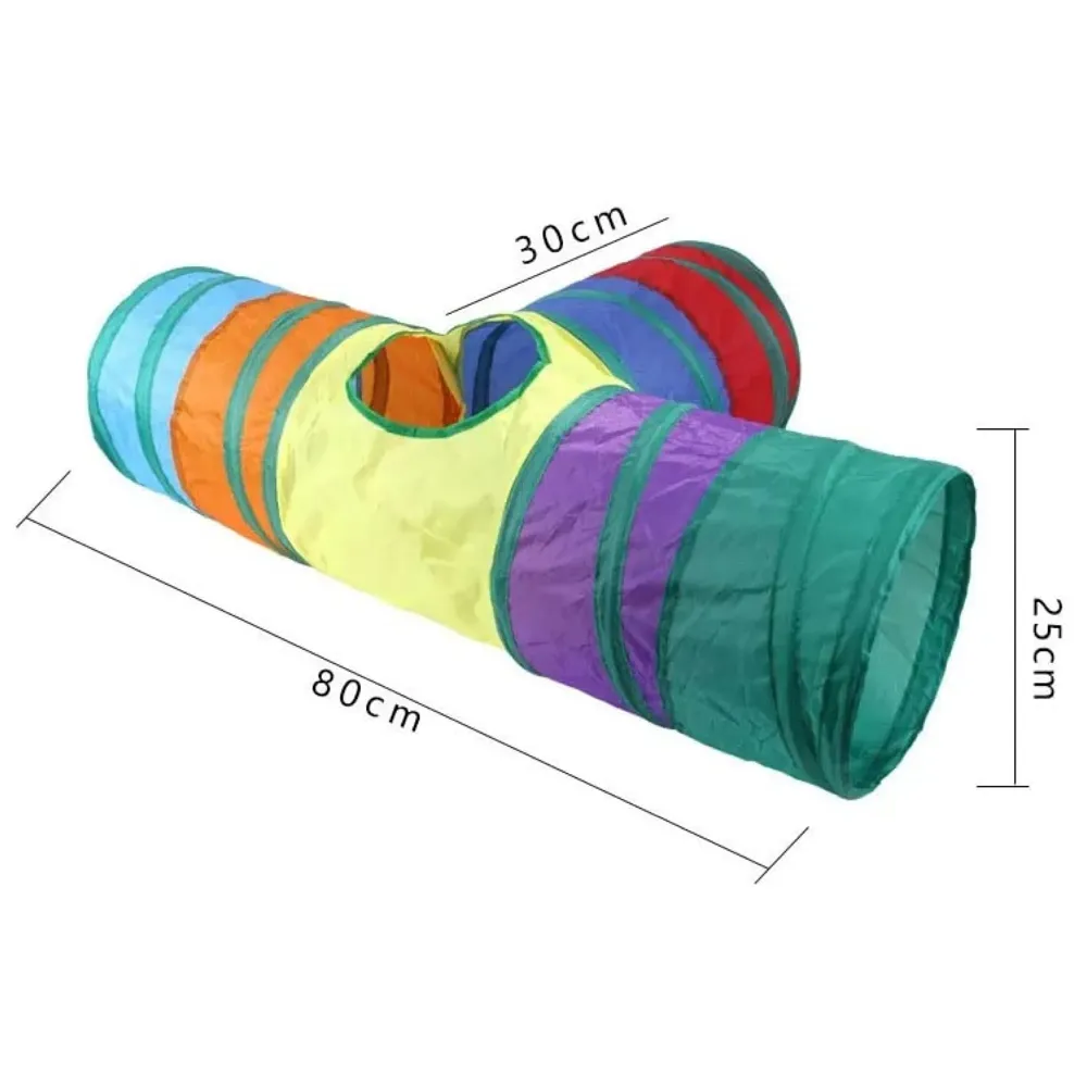Cat Tunnel Combo 3 Way and 2 Way Tunnel Cat Toy Indoor/Outdoor Kitty/Puppy Puzzle/Exercise/Hiding Training Toy Pet Tube Collapsible Play Toy