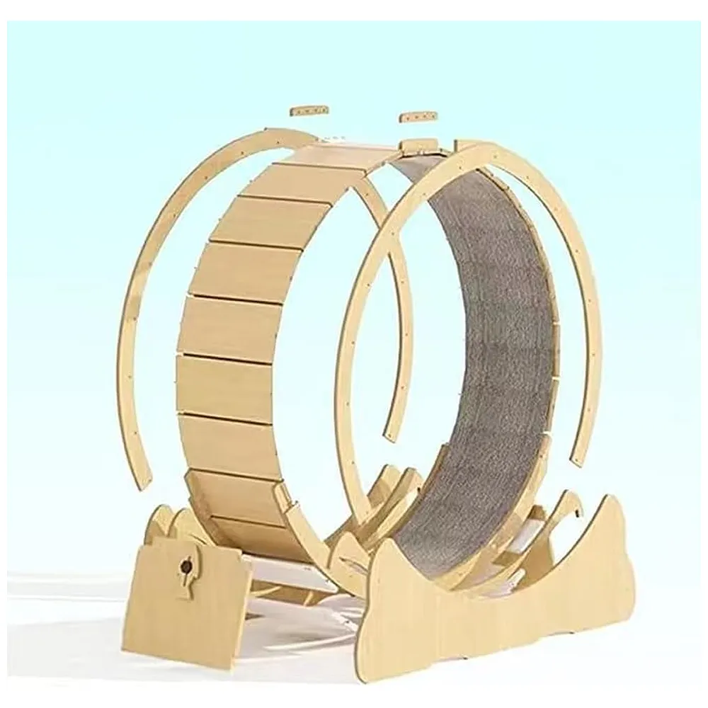 Large Cat Exercise and Running Wheel 40 Inch for Indoor, Sturdy Cat Treadmill Wheel with Locking Mechanism，Stable & Quiet Running for Cat's Healthy 100 Cm Diameter (40 Inch)