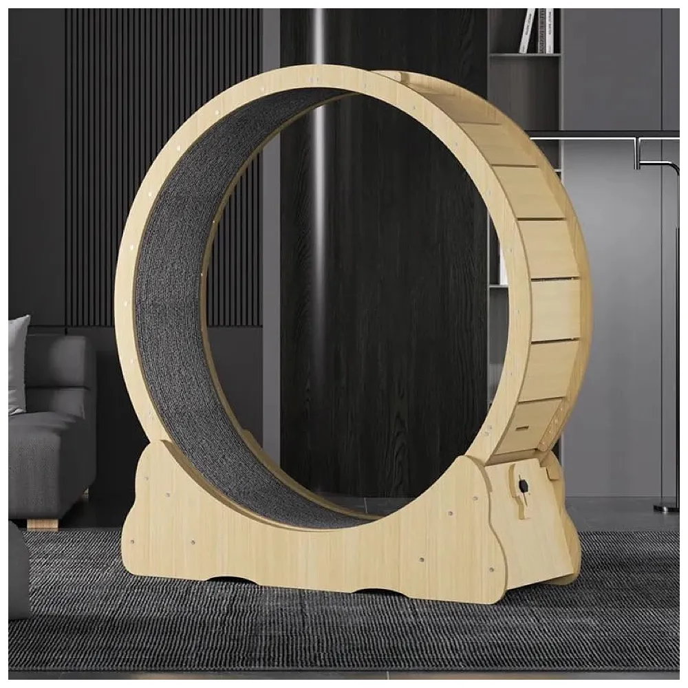 Large Cat Exercise and Running Wheel 40 Inch for Indoor, Sturdy Cat Treadmill Wheel with Locking Mechanism，Stable & Quiet Running for Cat's Healthy 100 Cm Diameter (40 Inch)