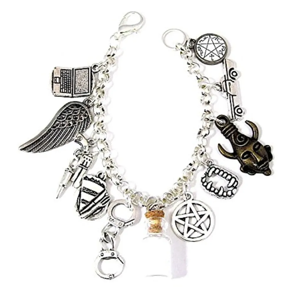 Metal and Supernatural Charm Bracelet for Women (Metallic_136 gm)