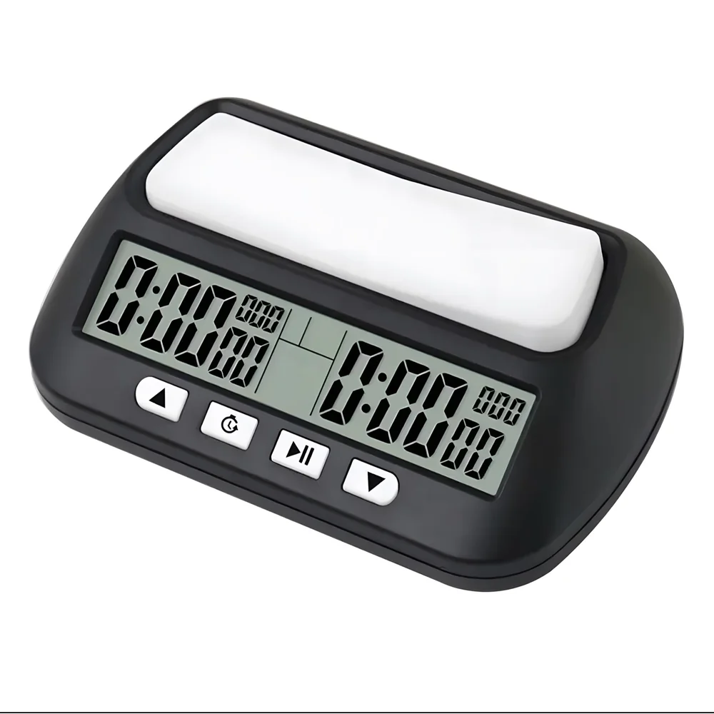 VINJOE Chess Clock Digital Chess Timer Professional for Board Games,Portable Digital Chess Clock & Game Timer with Basic,Bonus,Delay and Positive Time Features Best Gifts for Christmas(Without Battery