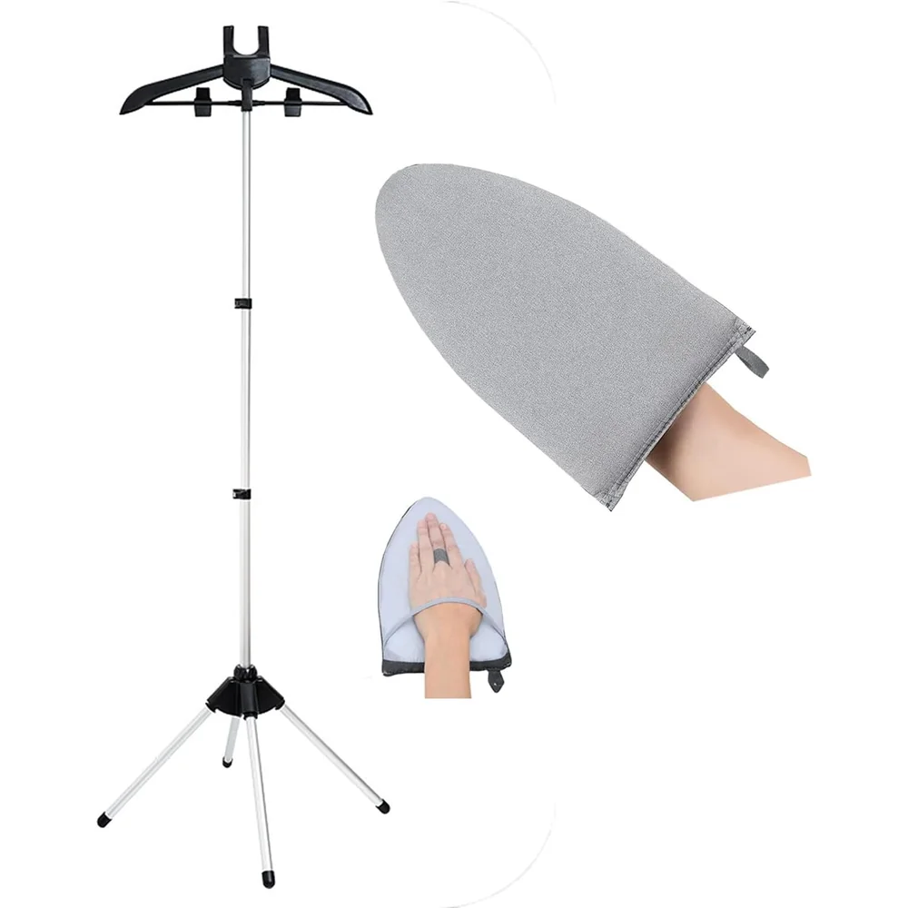 TONINT Clothes Display Stand Hanger Rack For Shops Retailers, Steam Iron Stand Adjustable 3-Height Tripod Foldable Clothing Rack For Air Drying, Ironing & Storage., 430 x 20 x 860 mm