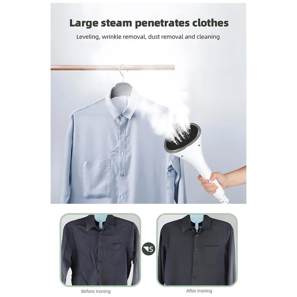 2200W Standing Garment Steamer 10 Modes Steam Iron Portable Red