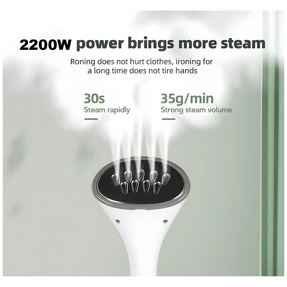 2200W Standing Garment Steamer 10 Modes Steam Iron Portable Red
