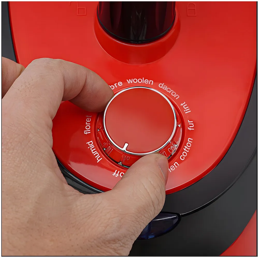 2200W Standing Garment Steamer, 10 Modes Advanced Clothes Steamer For Wrinkle-Free Clothes - Fast Heat-Up, Portable, And Efficient For Home And Professionals, Steam Iron. Red Premium