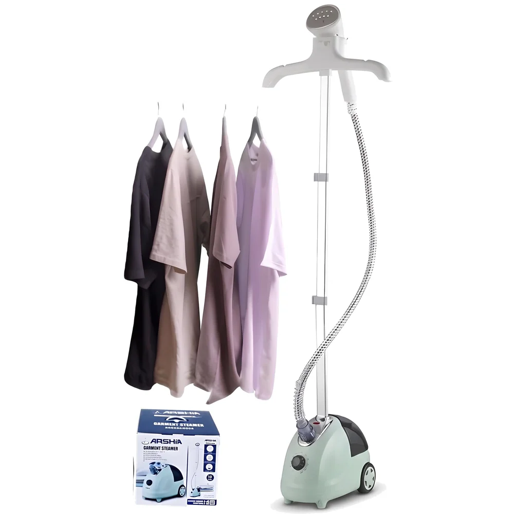 Standing Garment Steamer 2000 Watts Advanced Steamer For Wrinkle-Free Clothes - Fast Heat-Up, Portable, And Efficient For Home And Professional Steam Iron Wheels For All Types Of Clothes