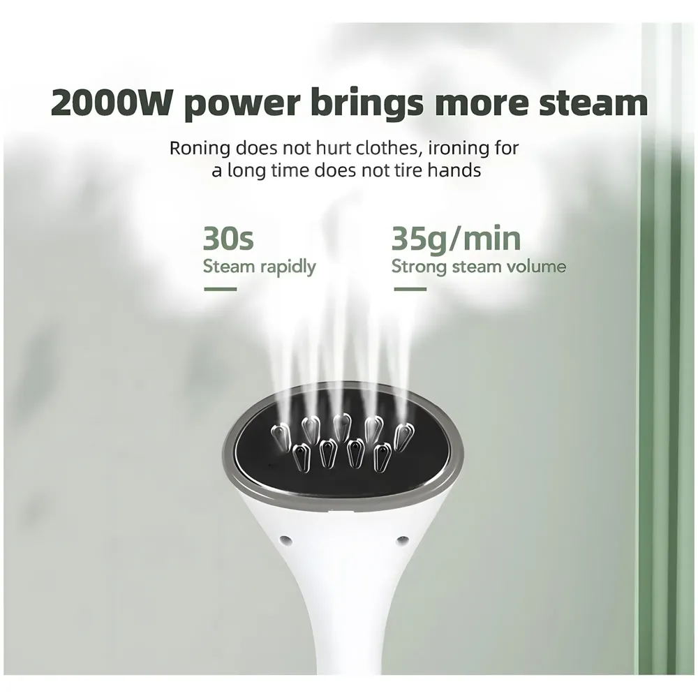 Standing Garment Steamer 2000 Watts Advanced Steamer For Wrinkle-Free Clothes - Fast Heat-Up, Portable, And Efficient For Home And Professional Steam Iron Wheels For All Types Of Clothes