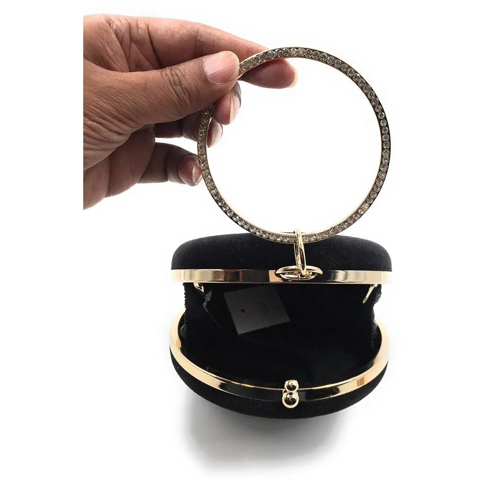 Elegant Black Premium Evening Clutch Bag with Adjustable Shoulder Chain, SNAP Closure & Smooth Inner Satin (Black)