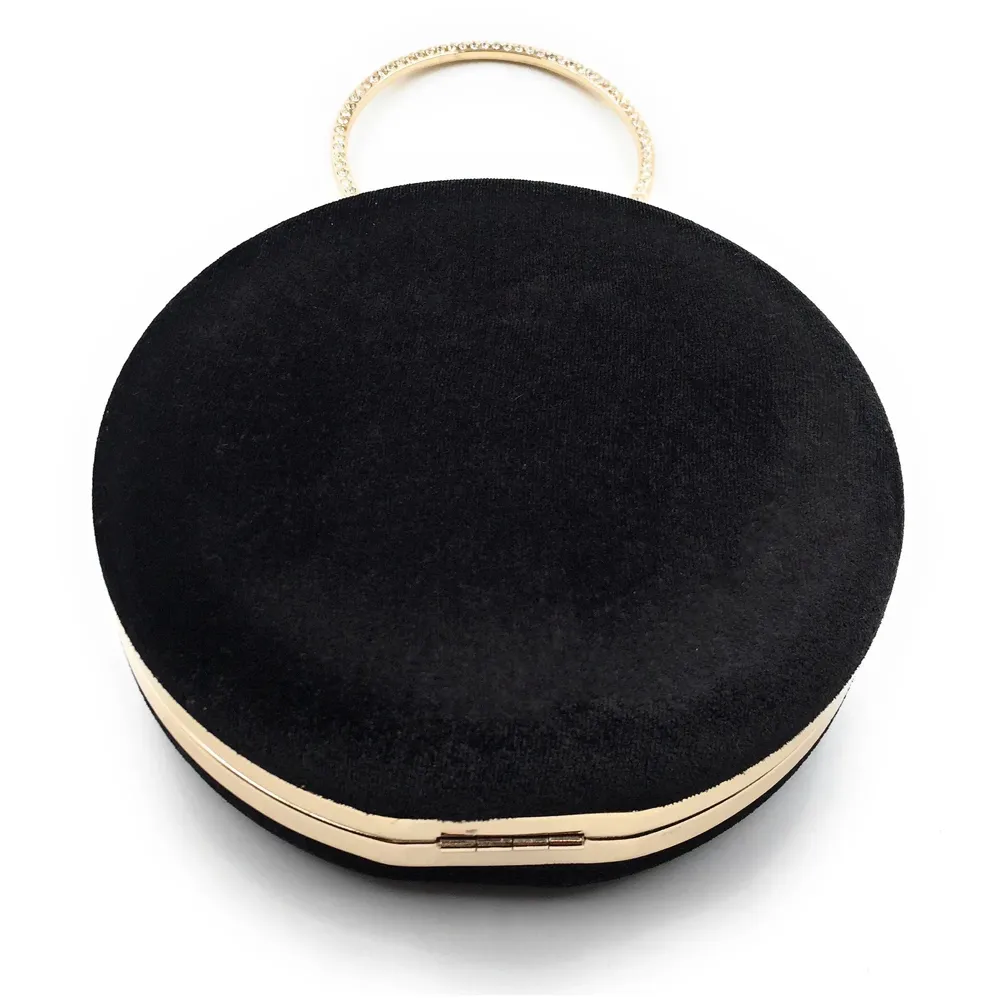Elegant Black Premium Evening Clutch Bag with Adjustable Shoulder Chain, SNAP Closure & Smooth Inner Satin (Black)