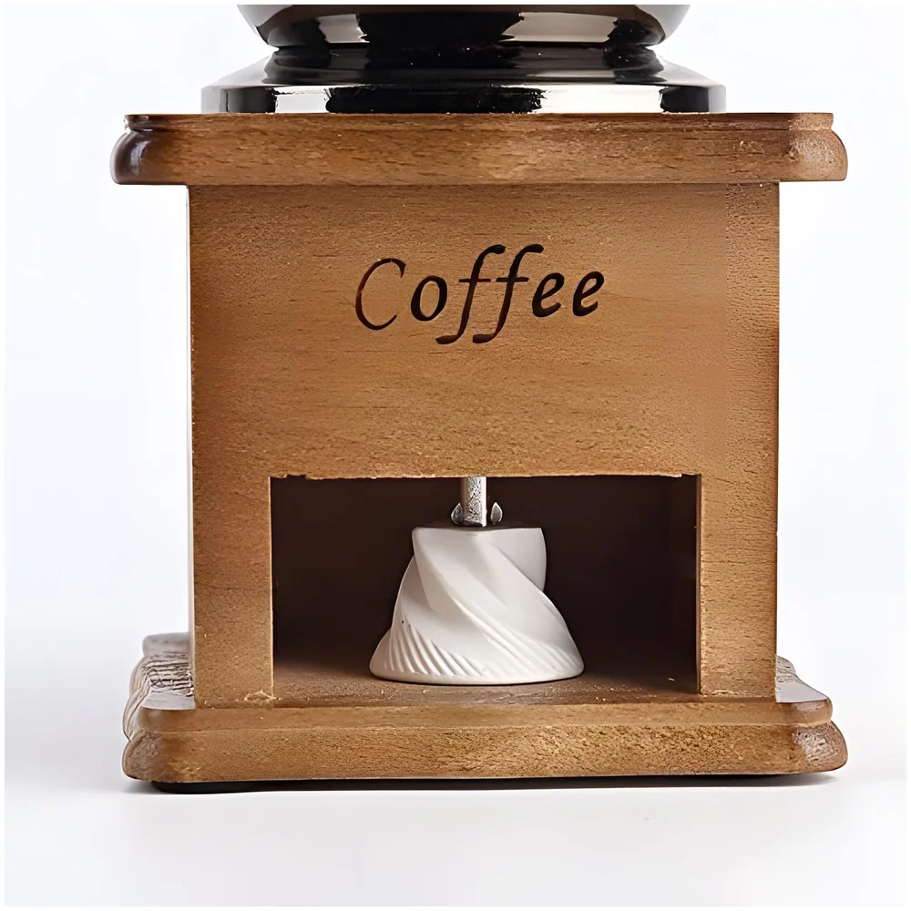 Manual Coffee Grinder Vintage Wooden Bean Mill 16 x 9.5 cm Home