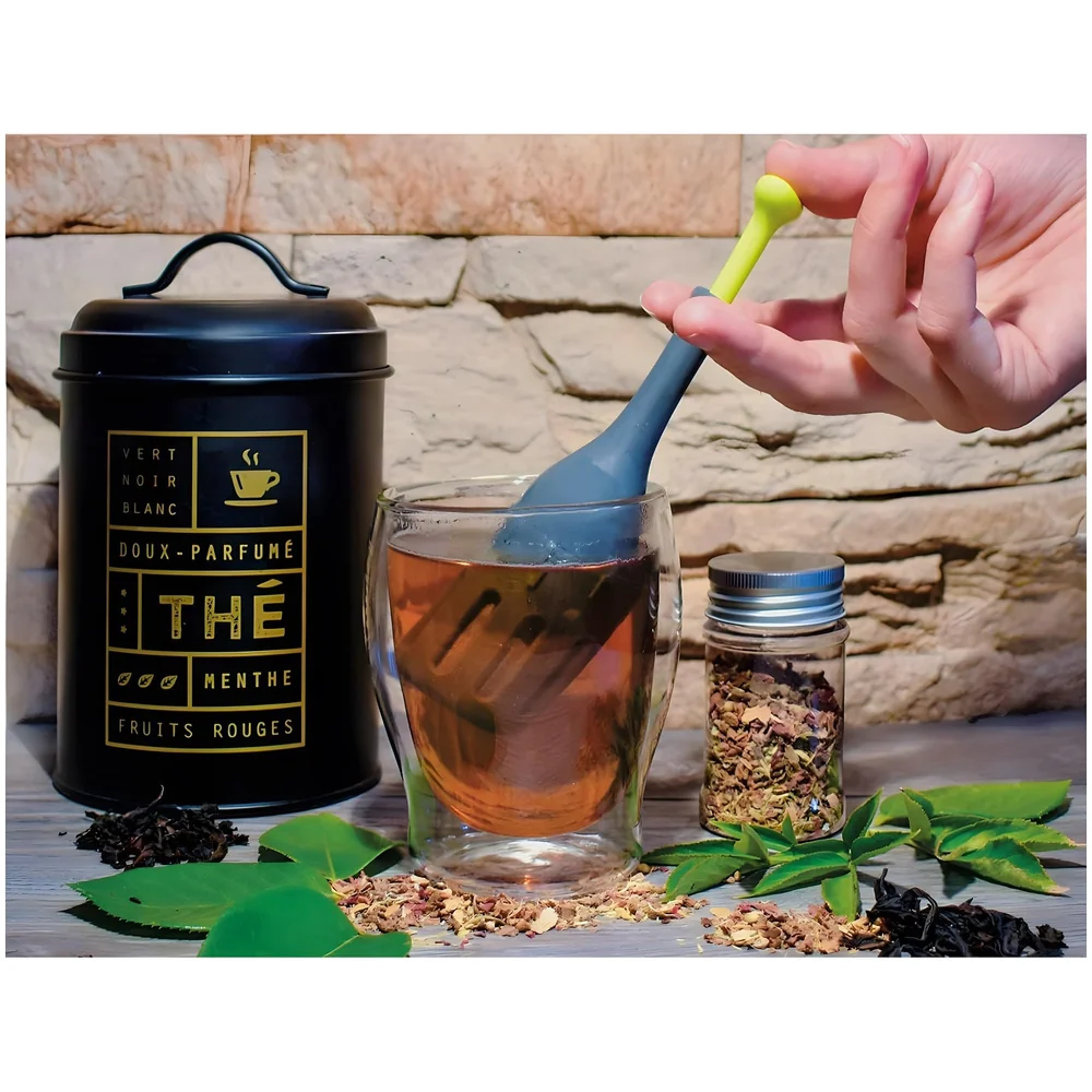 Tea Infuser Coffee Plunger Built in Strainer Reusable Mug Press
