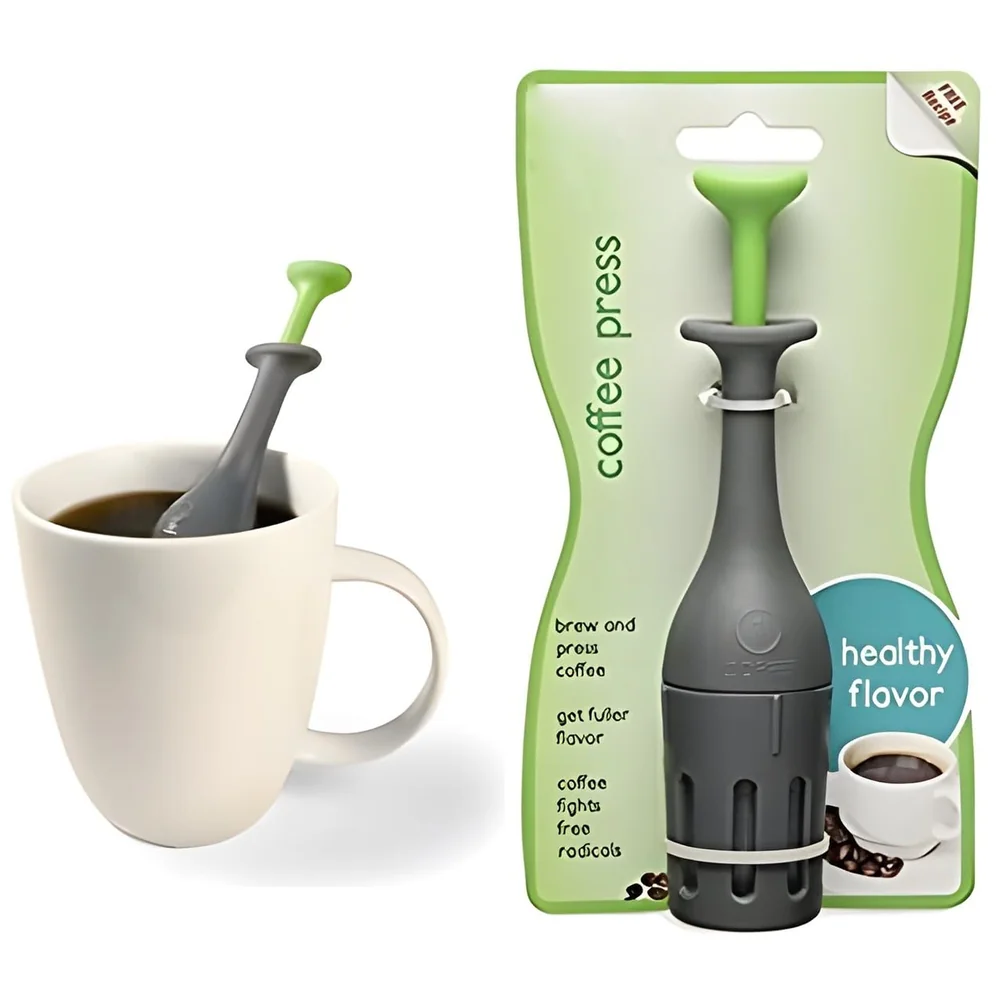 Tea Infuser Coffee Plunger Built in Strainer Reusable Mug Press