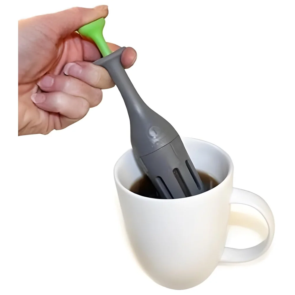 Tea Infuser Coffee Plunger Built in Strainer Reusable Mug Press