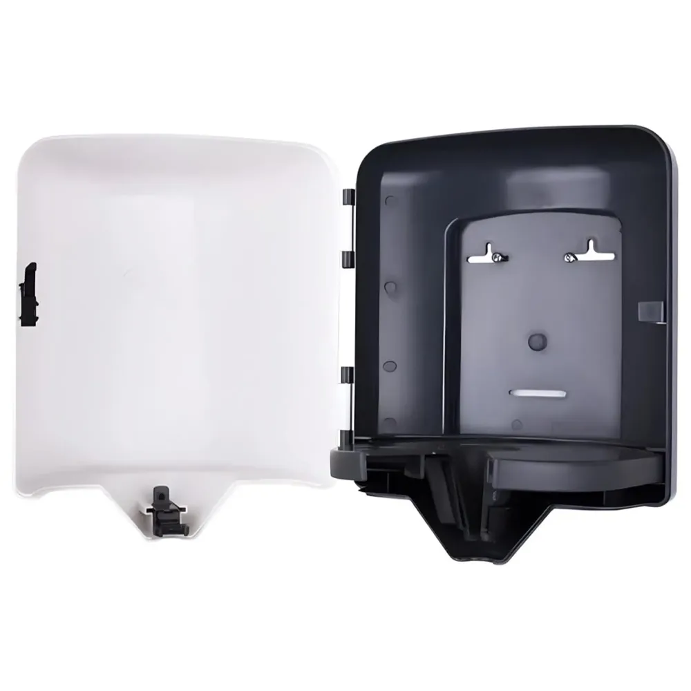 Commercial Toilet Paper Dispenser, Wall Mount ABS 12 Inch Roll Toilet Paper Holder Tissue Dispenser with Lock Key for Malls, Public Toilets, Waterproof, White – 29cm