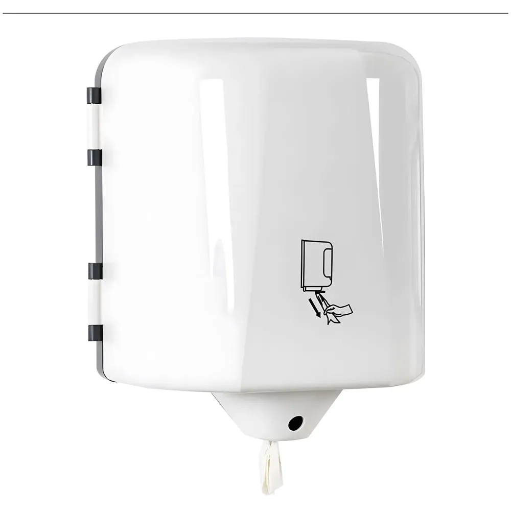 Commercial Toilet Paper Dispenser, Wall Mount ABS 12 Inch Roll Toilet Paper Holder Tissue Dispenser with Lock Key for Malls, Public Toilets, Waterproof, White – 29cm