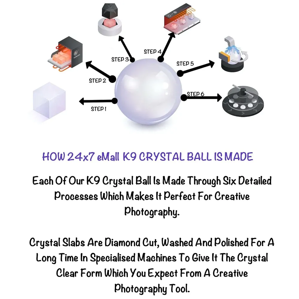 80 mm K9 Crystal Ball Pro and Stand for Creative Photography (80mm)