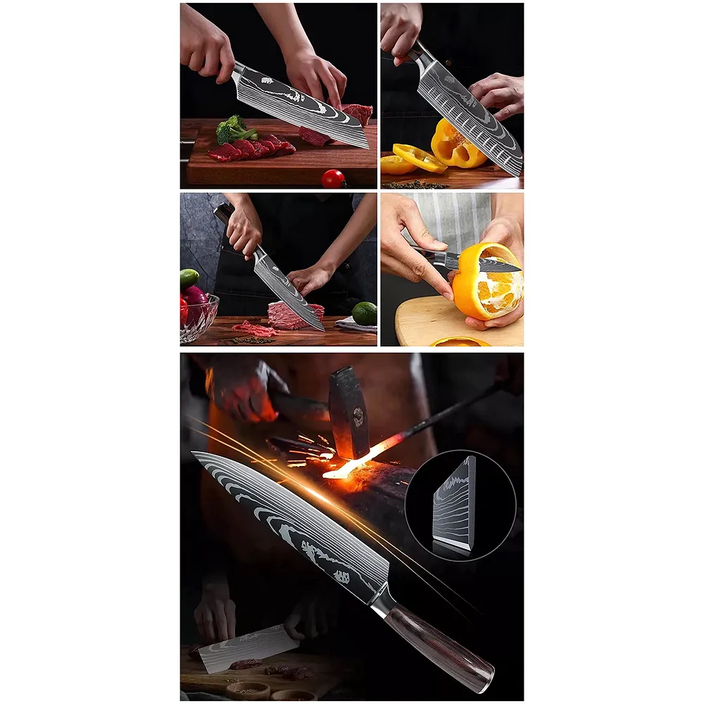 Damascus Japanese Chef Knife 8 inch High Carbon Stainless Steel