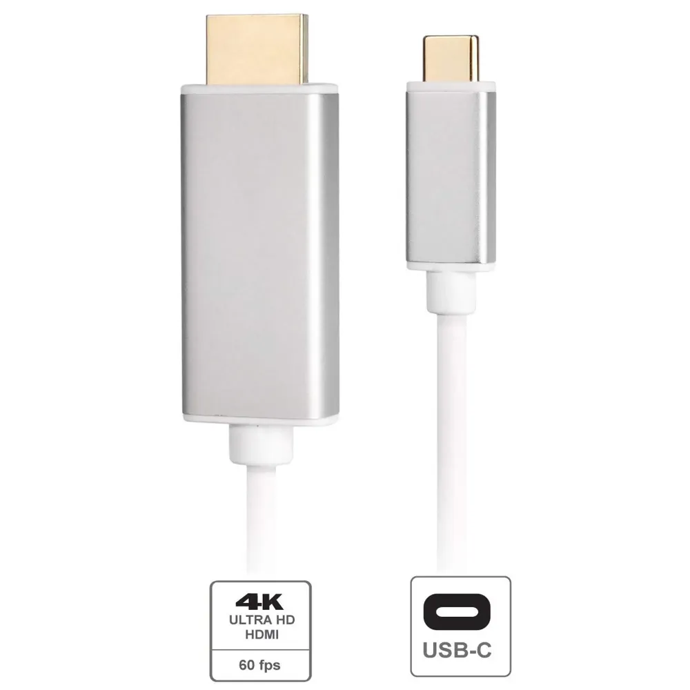 Cable Type C to HDMI 4K Cable Thunderbolt 3 Compatible, Male to Male, Compatible MacBook Pro/MacBook iMac 2017/Chromebook Pixel/Yoga 910/ XPS 13