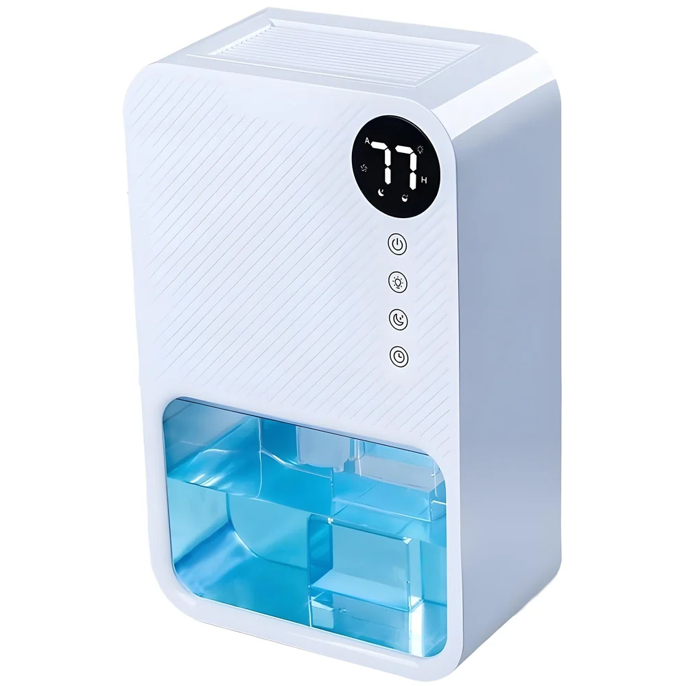 Dehumidifier Electric 1100 ml Tank LCD Small Rooms Office White