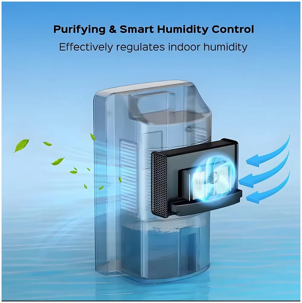 700 sqft Dehumidifier For Rooms And Offices, 2200ML Tank With LCD Display And Remote, Auto Shut Off Dehumidifier White