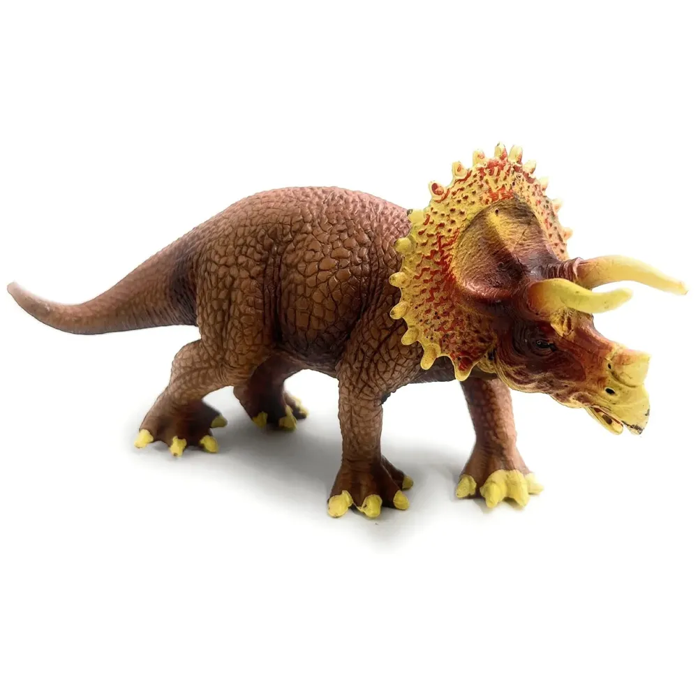Dinosaur Toy Dinosaur Action Figure Kids Toys Realistic Model Size – 18 X 10 Cm - Triceratops Horns