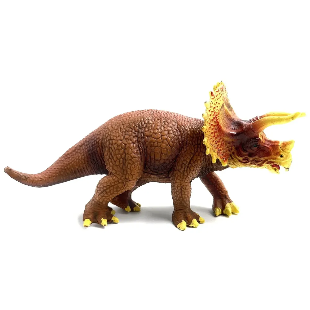 Dinosaur Toy Dinosaur Action Figure Kids Toys Realistic Model Size – 18 X 10 Cm - Triceratops Horns