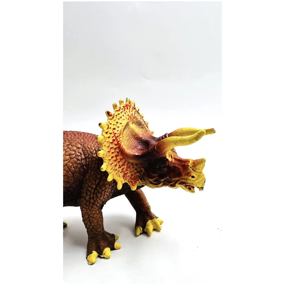 Dinosaur Toy Dinosaur Action Figure Kids Toys Realistic Model Size – 18 X 10 Cm - Triceratops Horns