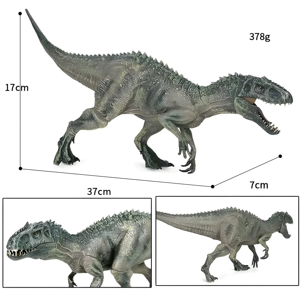 Dinosaur Toy Dinosaur Action Figure Kids Toys Realistic Large Model Size – 38 X 20 Cm - Grey T-Rex