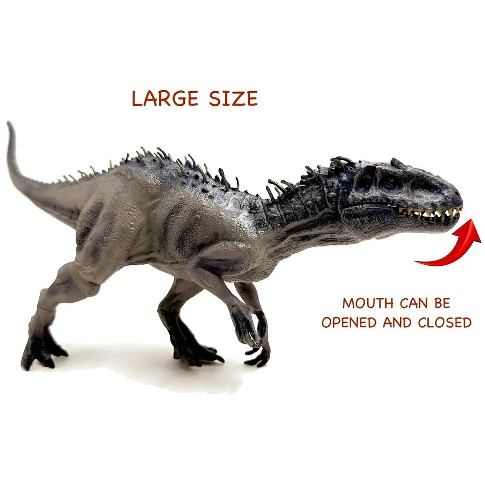 Dinosaur Toy Dinosaur Action Figure Kids Toys Realistic Large Model Size – 38 X 20 Cm - Grey T-Rex
