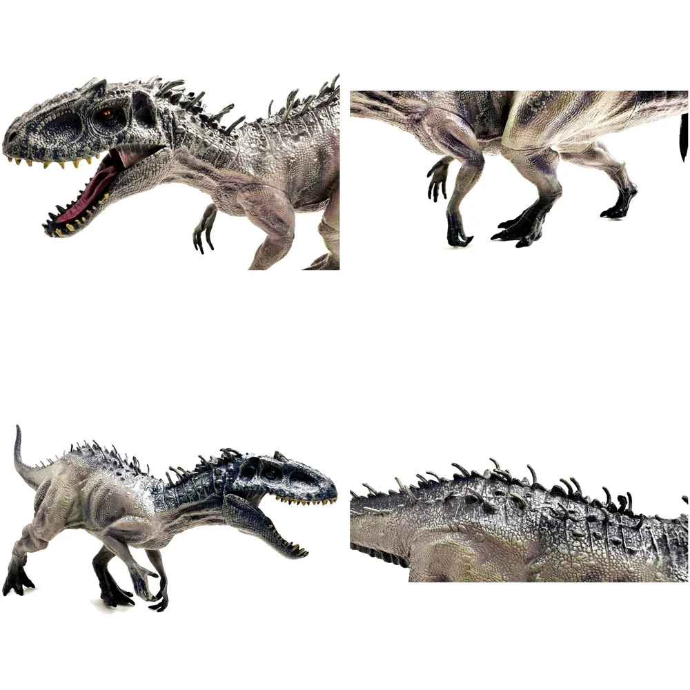 Dinosaur Toy Dinosaur Action Figure Kids Toys Realistic Large Model Size – 38 X 20 Cm - Grey T-Rex