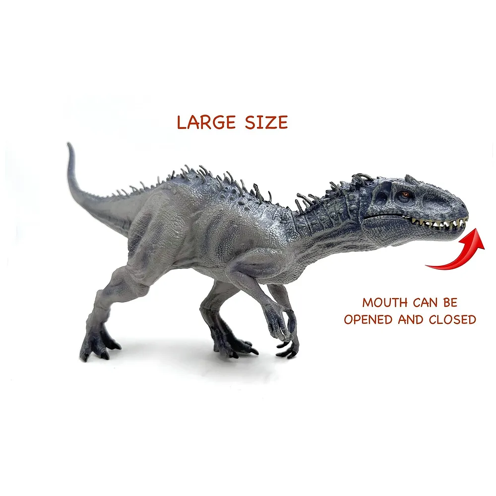Dinosaur Action Figure Grey T-Rex 38 x 20 cm Large Realistic Toy