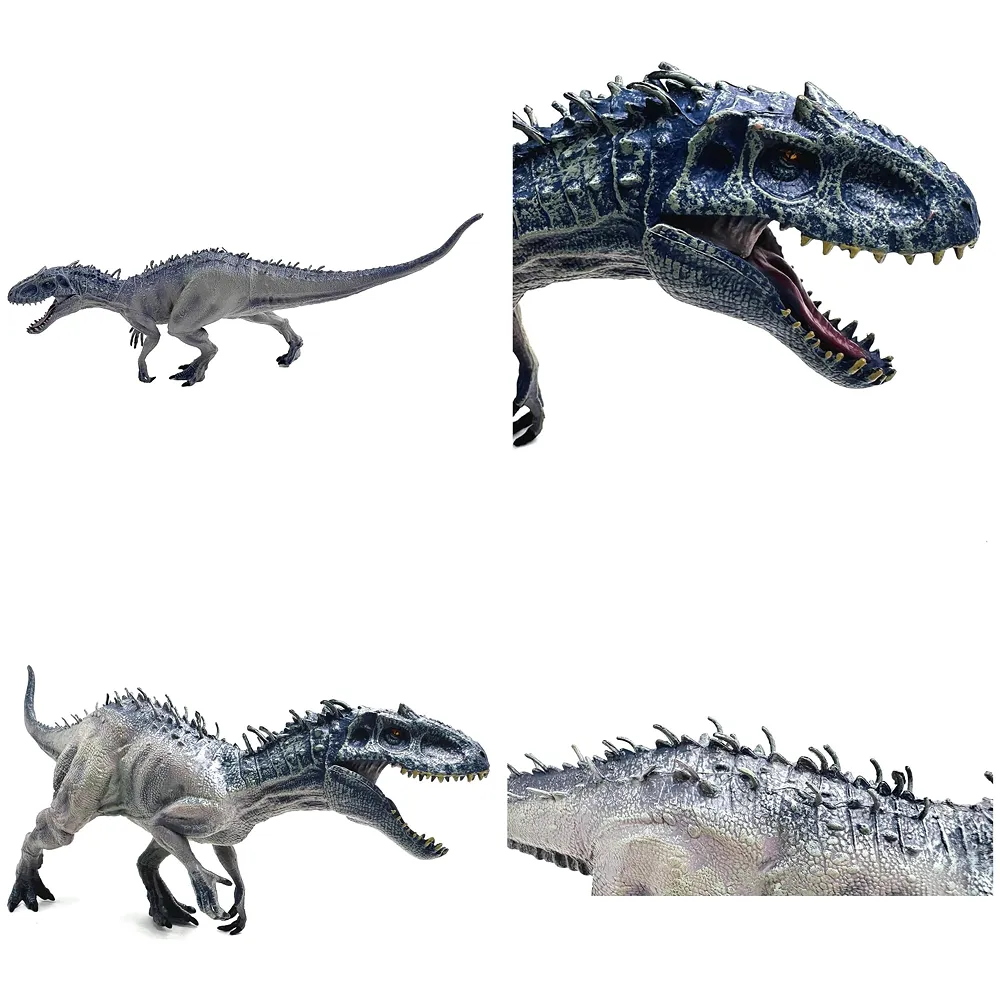 Dinosaur Action Figure Grey T-Rex 38 x 20 cm Large Realistic Toy