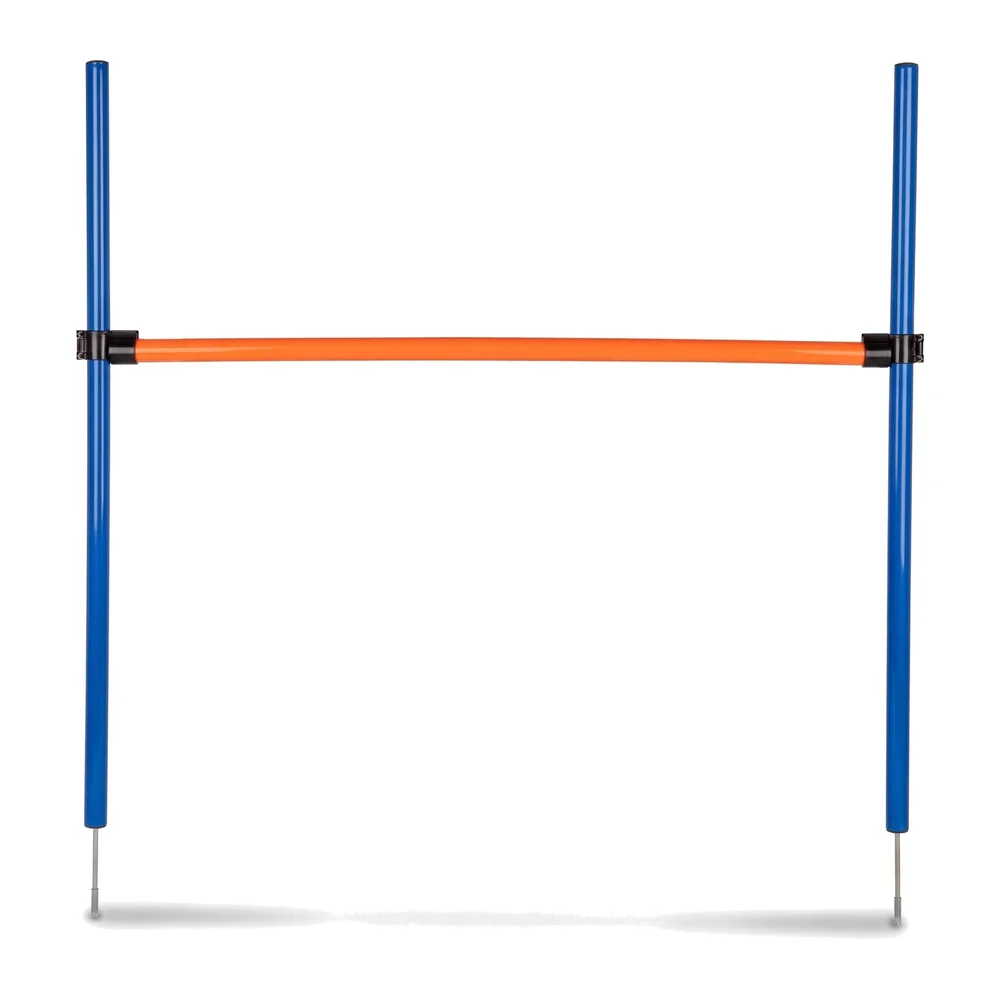 2 in 1 Dog Agility Jumper Tire Ring Hurdle Bar Adjustable Height
