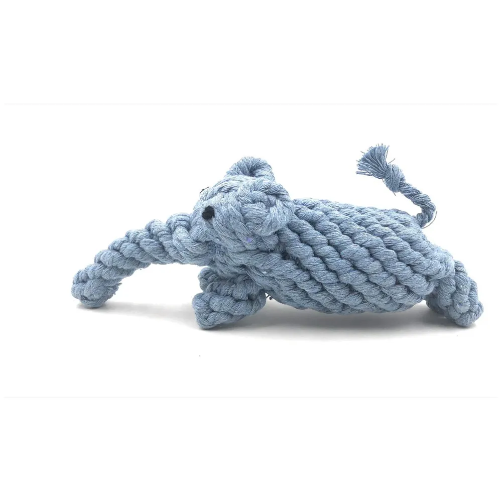 Dog Rope Toy Set Puppy Pet Chew Training Animal Design Durable Interactive Toys Dental Health Teeth Cleaning Toy for Small Medium Dog Biting Toys (Elephant)