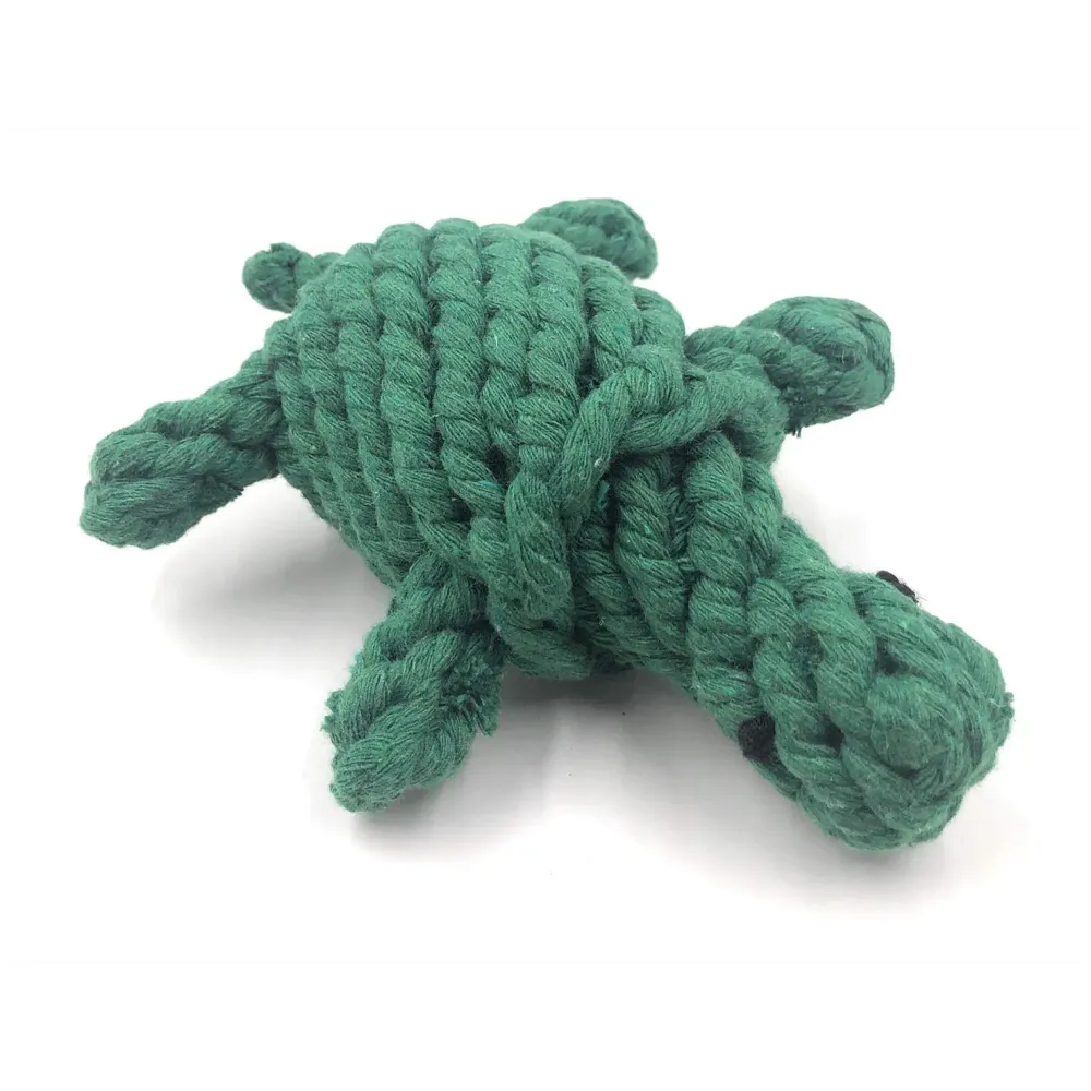 Dog Rope Toy Set Puppy Pet Chew Training Animal Design Durable Interactive Toys Dental Health Teeth Cleaning Toy for Small Medium Dog Biting Toys (Turtle)