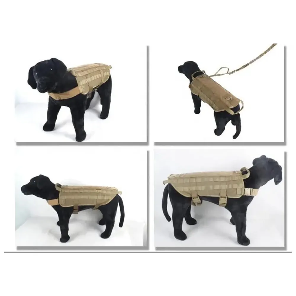 Tactical Dog Harness Nylon Breathable Adjustable Reflective Easy Control Comfortable Harness. Large 18-30 Inch Girth