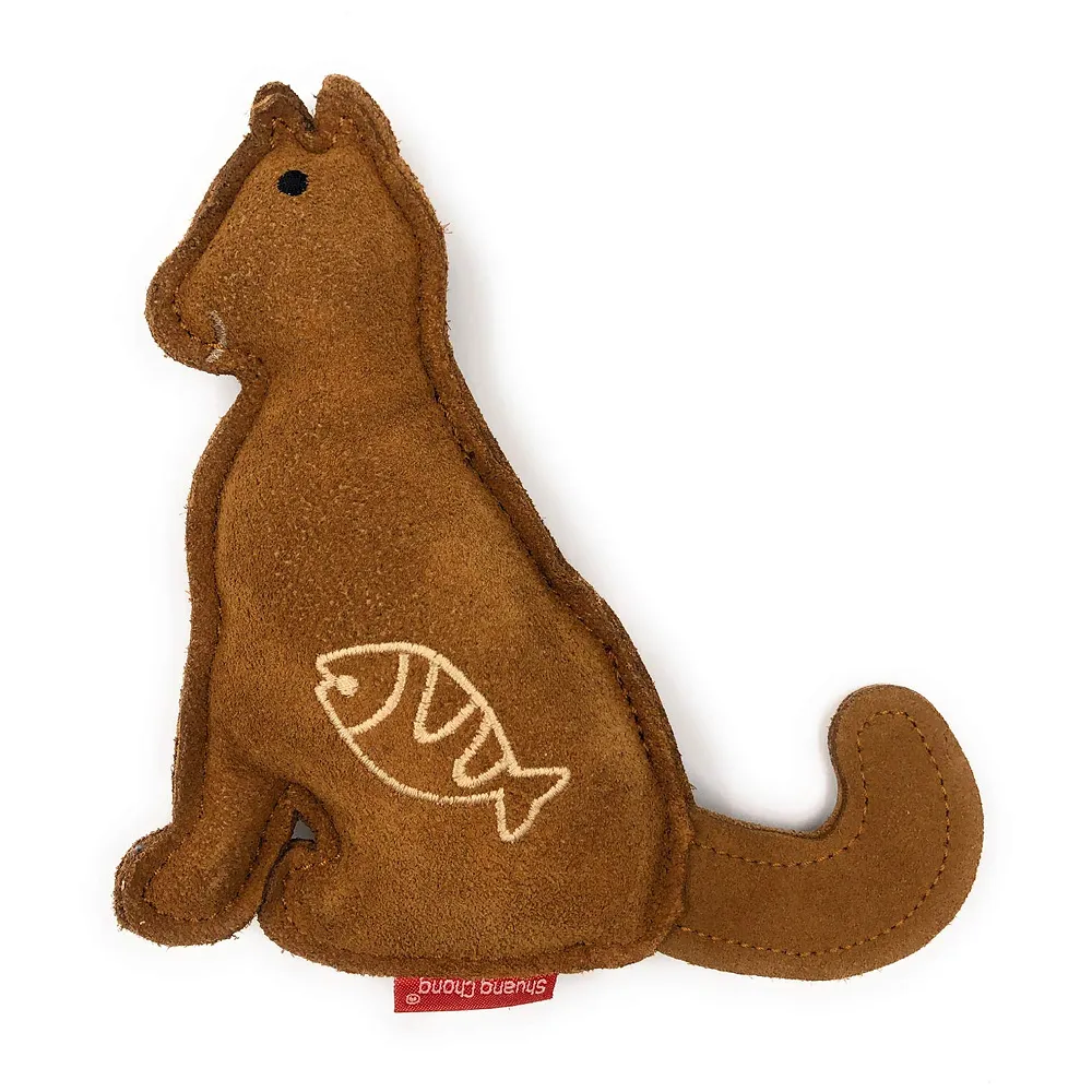 Leather Squeaky Dog Chew Toy Squirrel Shape 2 Squeakers Puppies