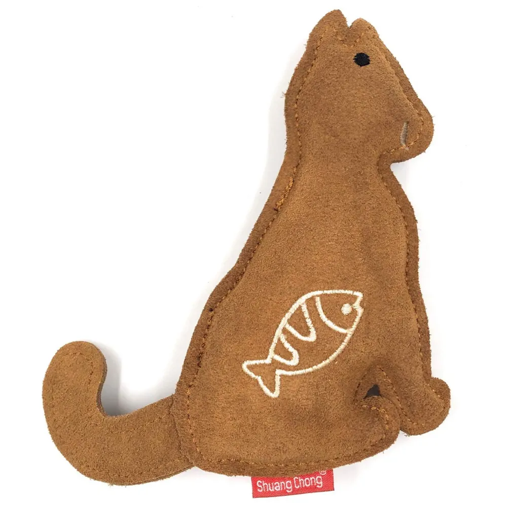 Toys for Dogs, Dog Chew Toy, Durable Puppy Squeaky Dog Toys, Durable Leather Material with Squeaker Inside 2 Squeakers Leather Dog Toys for Small and Medium Dogs (Squirrel)