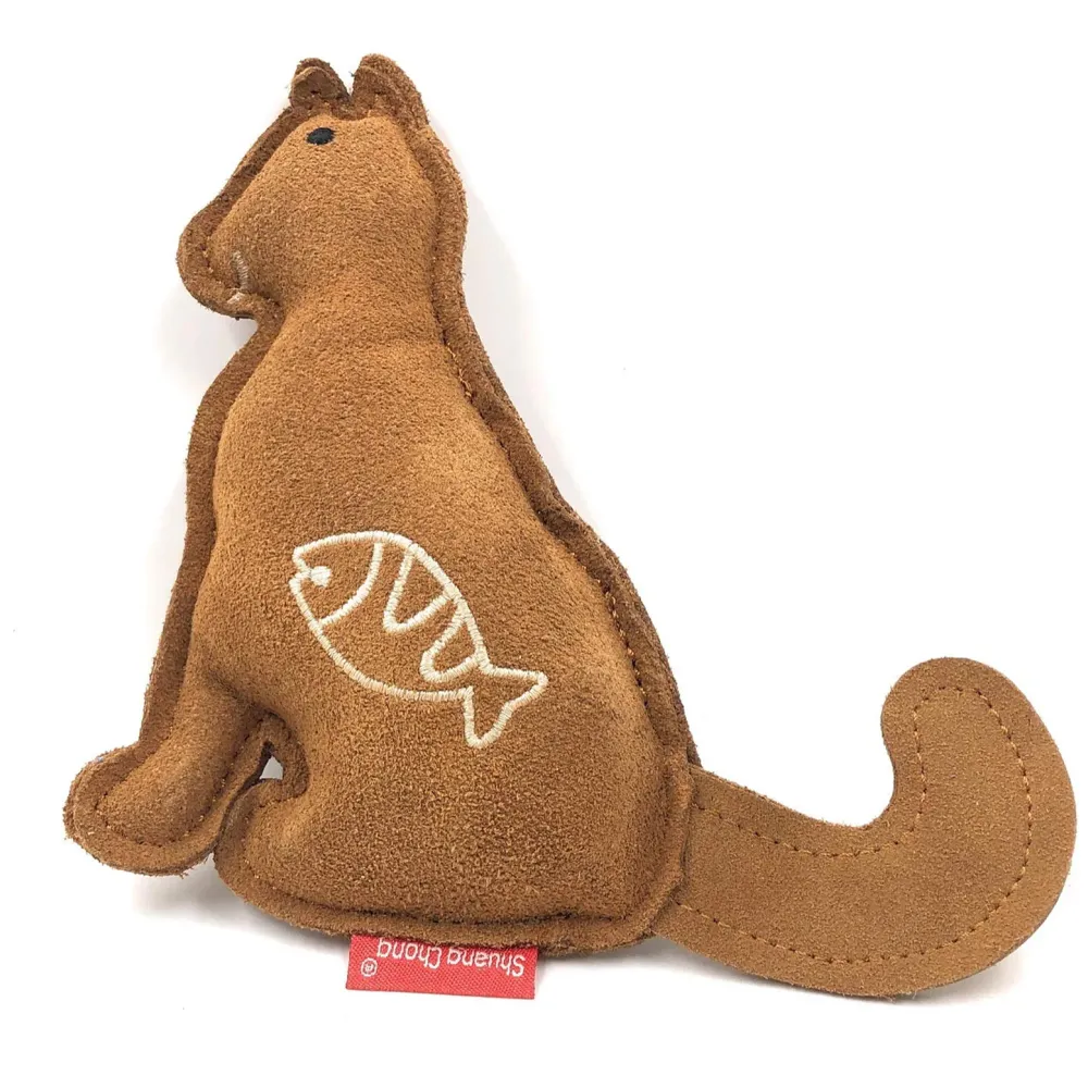 Toys for Dogs, Dog Chew Toy, Durable Puppy Squeaky Dog Toys, Durable Leather Material with Squeaker Inside 2 Squeakers Leather Dog Toys for Small and Medium Dogs (Squirrel)