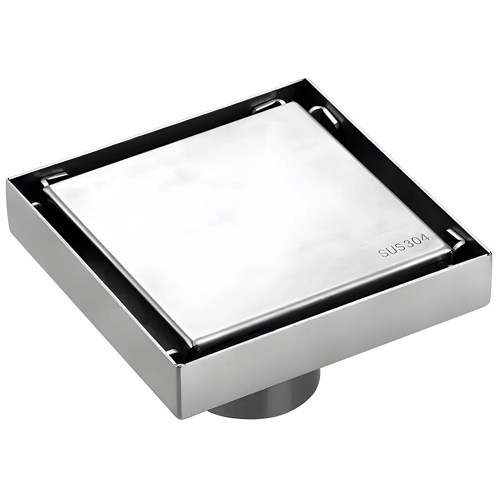 SS Bathroom Floor Drain Jali Anti Cockroach Tile Insert 6 Inch