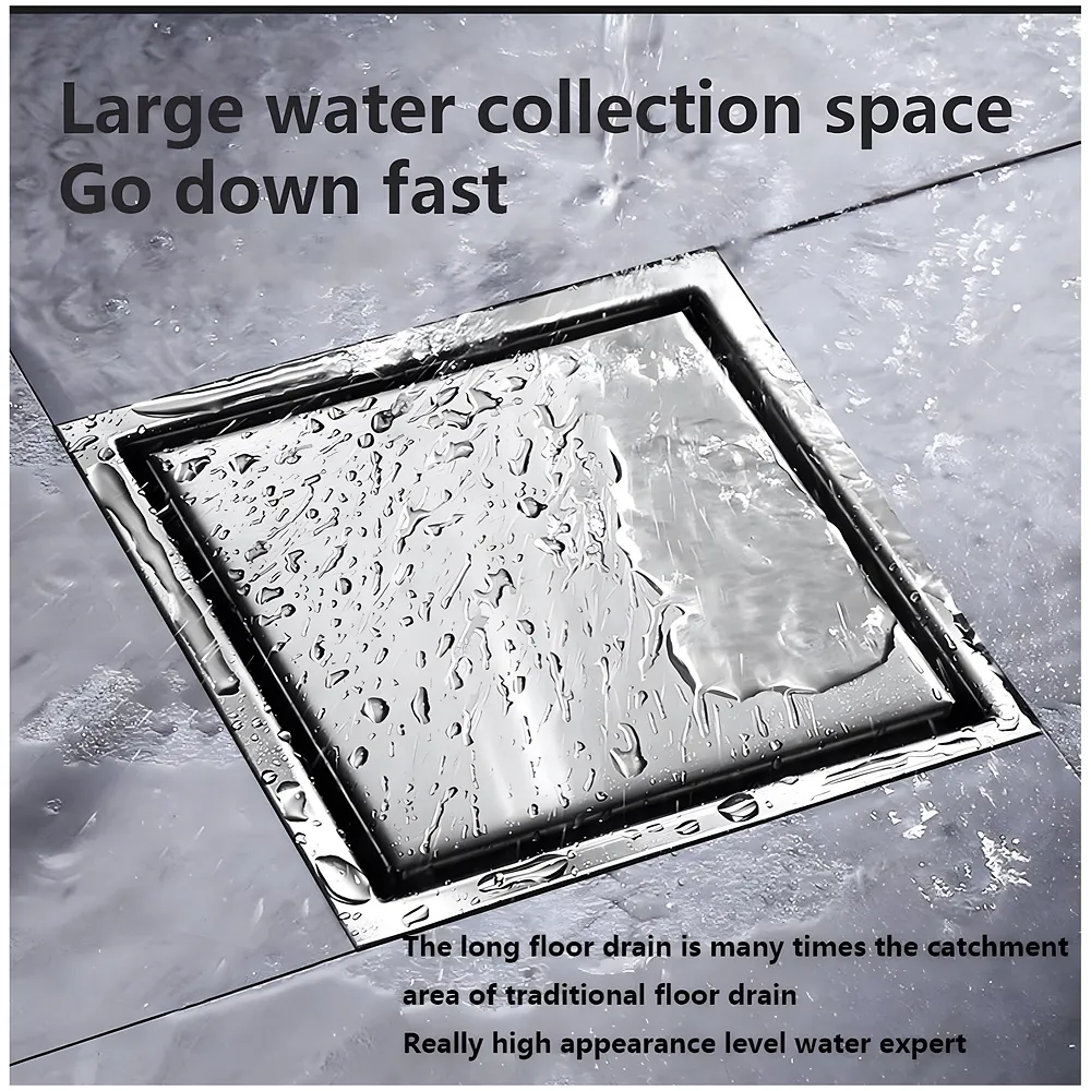 SS Bathroom Floor Drain Jali Anti Cockroach Tile Insert 6 Inch