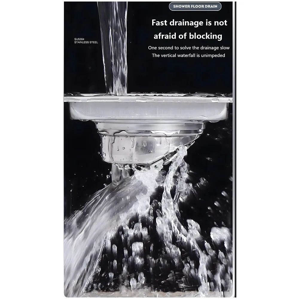 SS Bathroom Floor Drain Jali Anti Cockroach Tile Insert 6 Inch