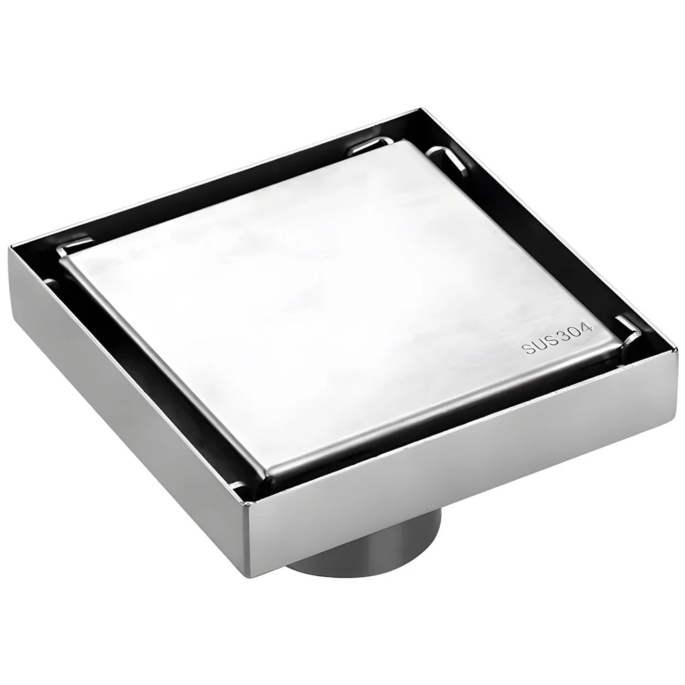 SS Bathroom Floor Drain Jali Anti Cockroach Tile Insert 6 Inch