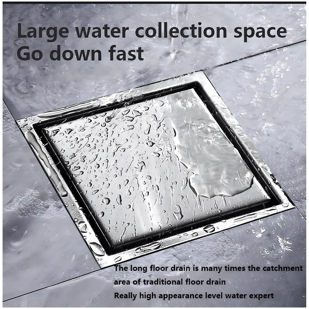 SS Bathroom Floor Drain Jali Anti Cockroach Tile Insert 6 Inch