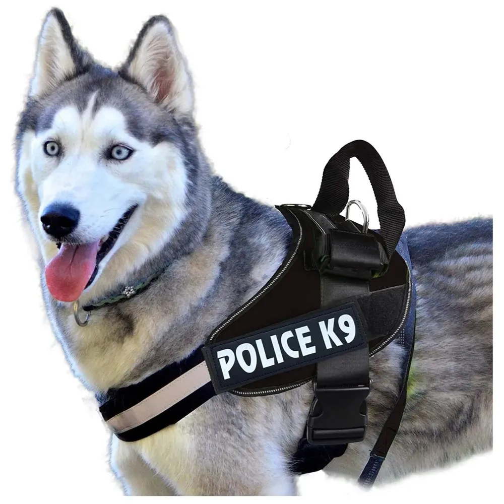 Dog K9 Police Harness Dog Vest Loop Straps and Handle and Adjustable