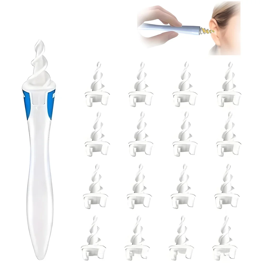Ear Wax Removal Kit 16 Soft Silicone Tips Reusable and Washable