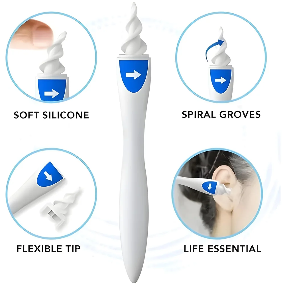 Ear Wax Removal Kit 16 Soft Silicone Tips Reusable and Washable